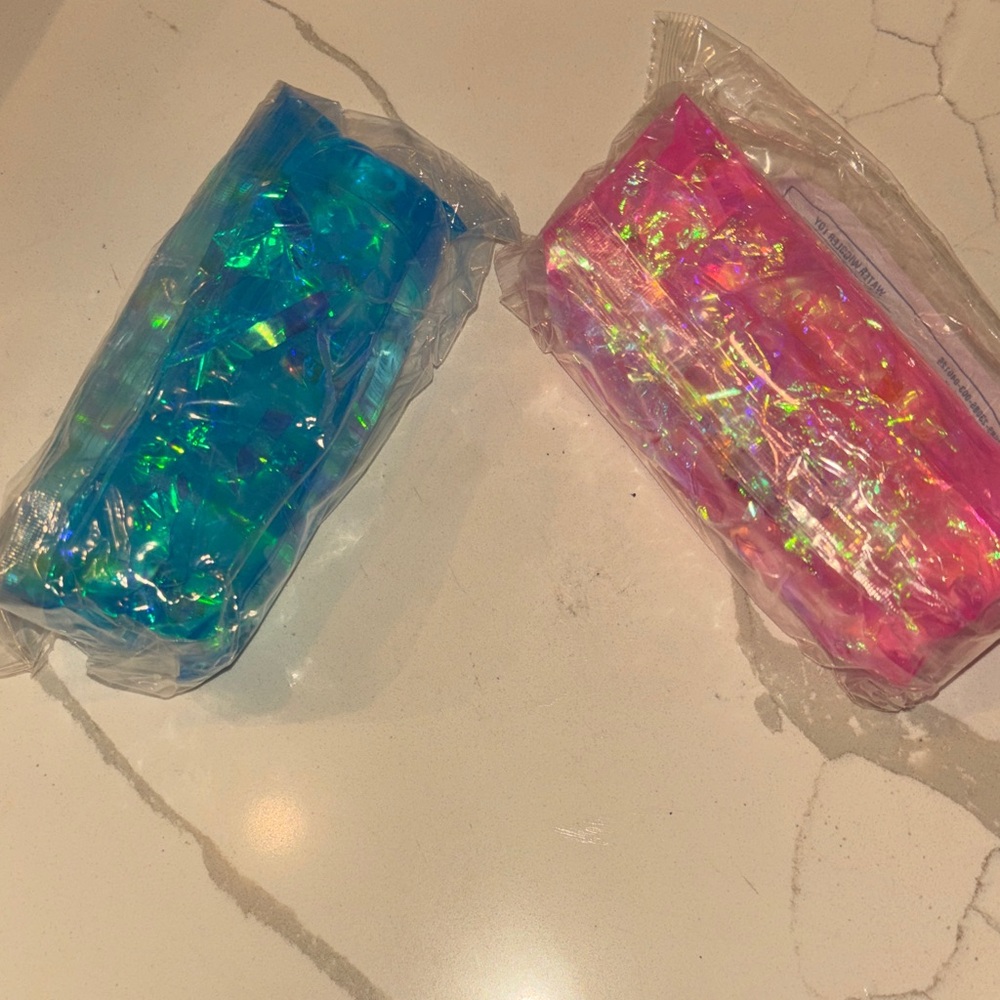 Water wiggle toy Holographic Blue and Pink ( 2 toys)